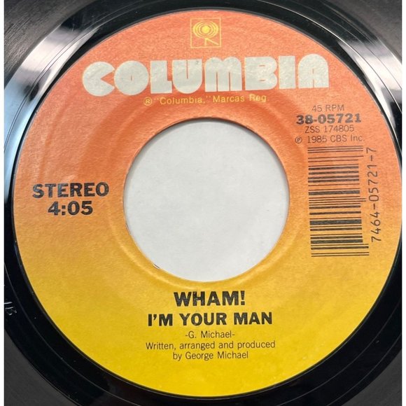 Wham! I'm Your Man / Do It Right 45 Pop 1985 George Michael Columbia 38-05721 - Picture 1 of 4
